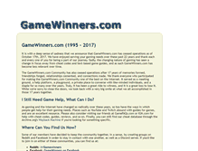 Tablet Screenshot of gamewinners.com